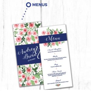 Wedding menus