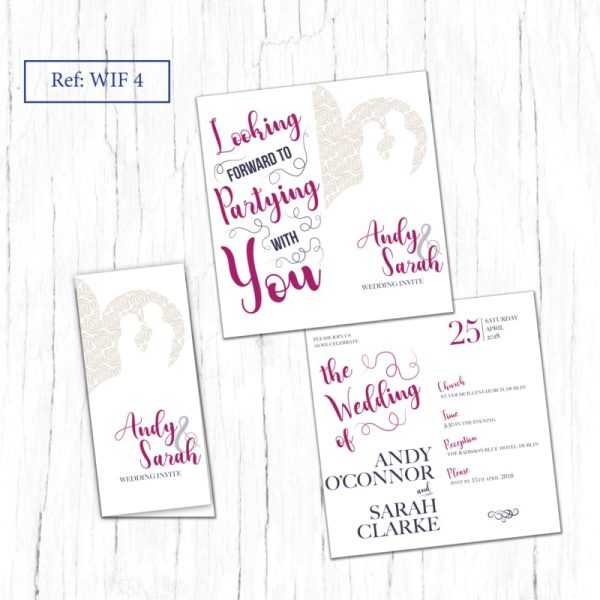 WIF 4 folded wedding invite