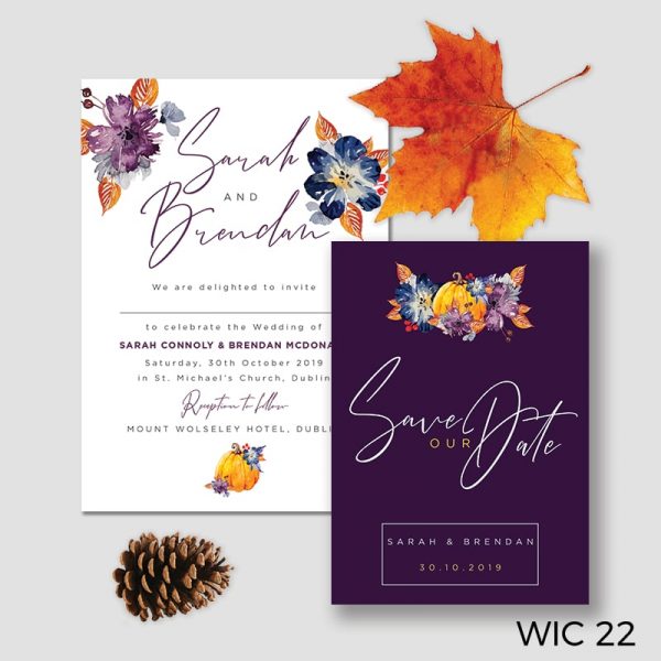 Autumn Inspired Wedding Invitation