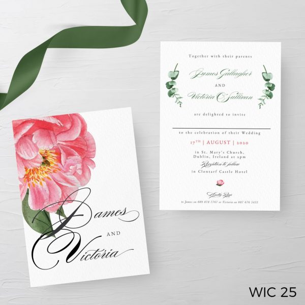 flower wedding invite