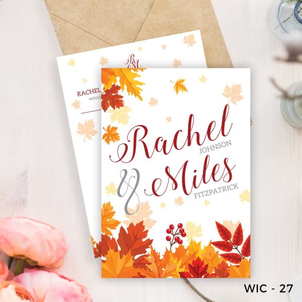 Autumn Inspired Wedding Invite